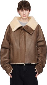 Entire Studios Brown Bulk Shearling Jacket