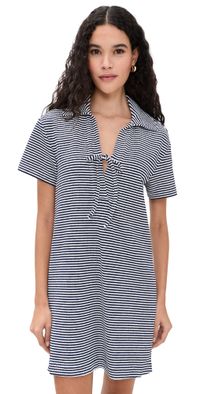 Tanya Taylor Joni Dress MARITIME BLUE/ CREAM MULTI L