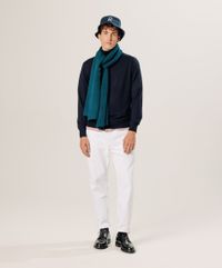 Rodier - Pull col roulé en laine mérinos - Taille 2XL - Bleu