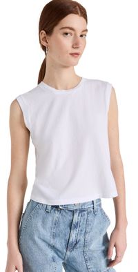 AMO Sleeveless Babe Tee White L