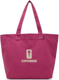 Rick Owens DRKSHDW Pink Converse Edition Logo Tote
