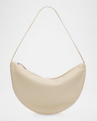 Izzy Small Crescent Shoulder Bag in Leather