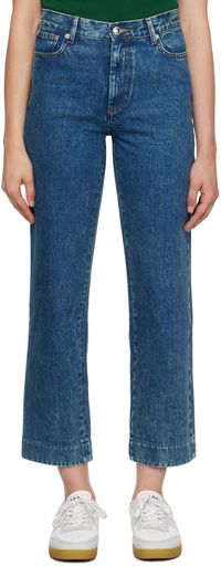 A.P.C. Blue Cropped Jeans