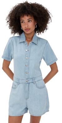 DL1961 DL Aura Montauk Denim Romper Poolside (DL Aura) S
