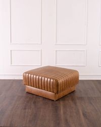Todd Leather Ottoman