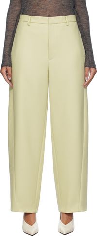AURALEE Yellow Light Melton Trousers