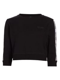 Women's Core Stretch Cotton Crop Sweatshirt - Black - Size XL