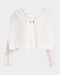 Jodie Beaded Long-Sleeve Top