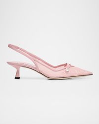 Amita 45 Lace Slingback Pumps