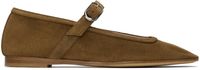 Le Monde Beryl Tan Suede Mary Jane Ballerina Flats
