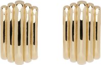 ANINE BING Gold Chunky Ribbed Earrings