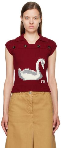 Meryll Rogge Red Intarsia Vest