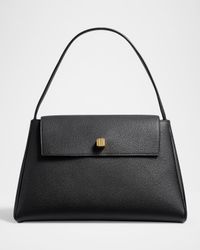 Audrey Flap Calf Leather Top-Handle Bag