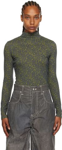 Eckhaus Latta Green Shrunk Turtleneck