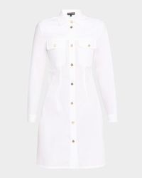 Cotton Poplin Mini Shirtdress
