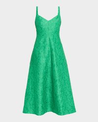 Pocktail Wildflower Cloque Sleeveless Midi Dress