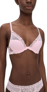 Natori Feathers Plunge T-Shirt Bra Pink Sky 32D