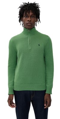 Polo Ralph Lauren Cotton Half Zip Sweater Outback Green XS
