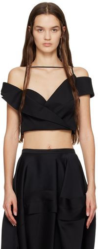 McQueen Black Trompe L'oeil T-Shirt