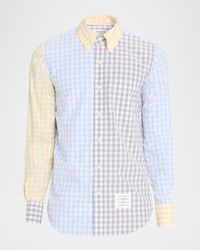 Men's Poplin Funmix Gingham Button-Down Shirt