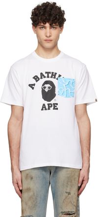 BAPE White ABC Sea Surface Camo Pocket T-shirt