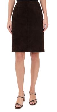 Madewell Suede Mini Skirt Dark Carob 2