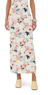 rabanne Jupe Skirt Flower Yellow/Red/Blue 34