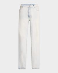 Men's Straight-Fit Light Wash Jeans