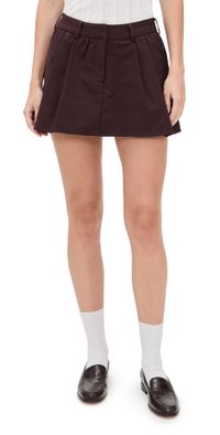English Factory Mini Ruffle Skort Brown XS