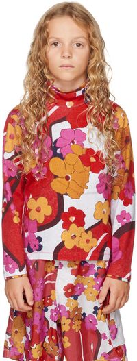ERL Enfant | Col roulé multicolore à motif fleuri