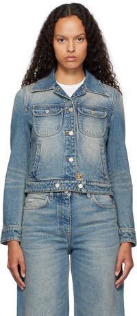 Courrèges Blue Denim Trucker Jacket