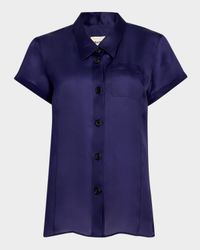 Keefe Short-Sleeve Silk Shirt