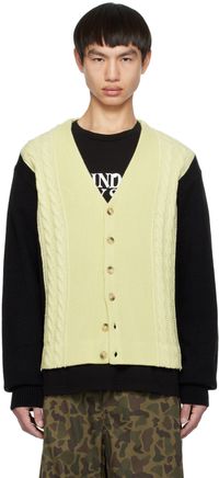 Awake NY Off-White & Black Contrast Cardigan