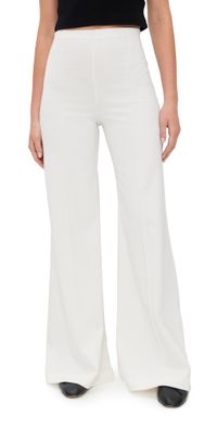 RIPLEY RADER Ponte Knit Wide Leg Pants Off White XS