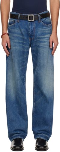 vowels Blue Baggy Jeans