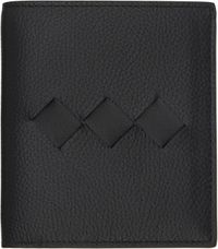 Bottega Veneta Black Tre Flap Card Case Wallet