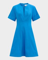 Sora Topstitched A-Line Dress