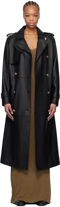 MACKAGE Black Gael-V Leather Coat