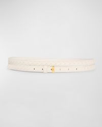 Double Layered Leather Thin Belt