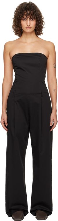 St. Agni Black Tailored Strapless Jumpsuit
