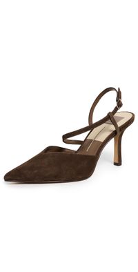 Dolce Vita Kamra Heels Dark Brown Suede 7.5