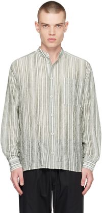 XENIA TELUNTS Green & White Edo Shirt