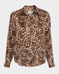 Tyler Printed Long-Sleeve Silk Blouse