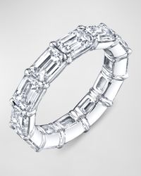 Large Eternity Band with Horizontal Set Emerald Cut Diamonds, 2.00ct