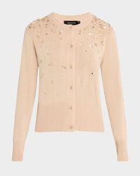 Crewneck Sequin Degrade Cardigan