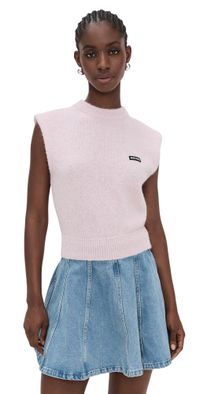 ROTATE Knit Cropped Vest Ballerina XL