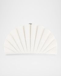 Origami Pearly Embellished Fan Clutch Bag