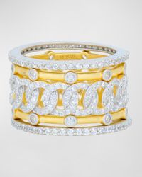 Chain of Shine 5-stack Ring