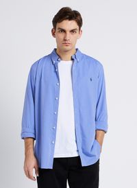 Polo Ralph Lauren - Chemise col américain en coton mélangé - Taille XL - Bleu
