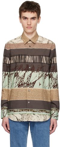 Paul Smith Beige & Brown Printed Shirt